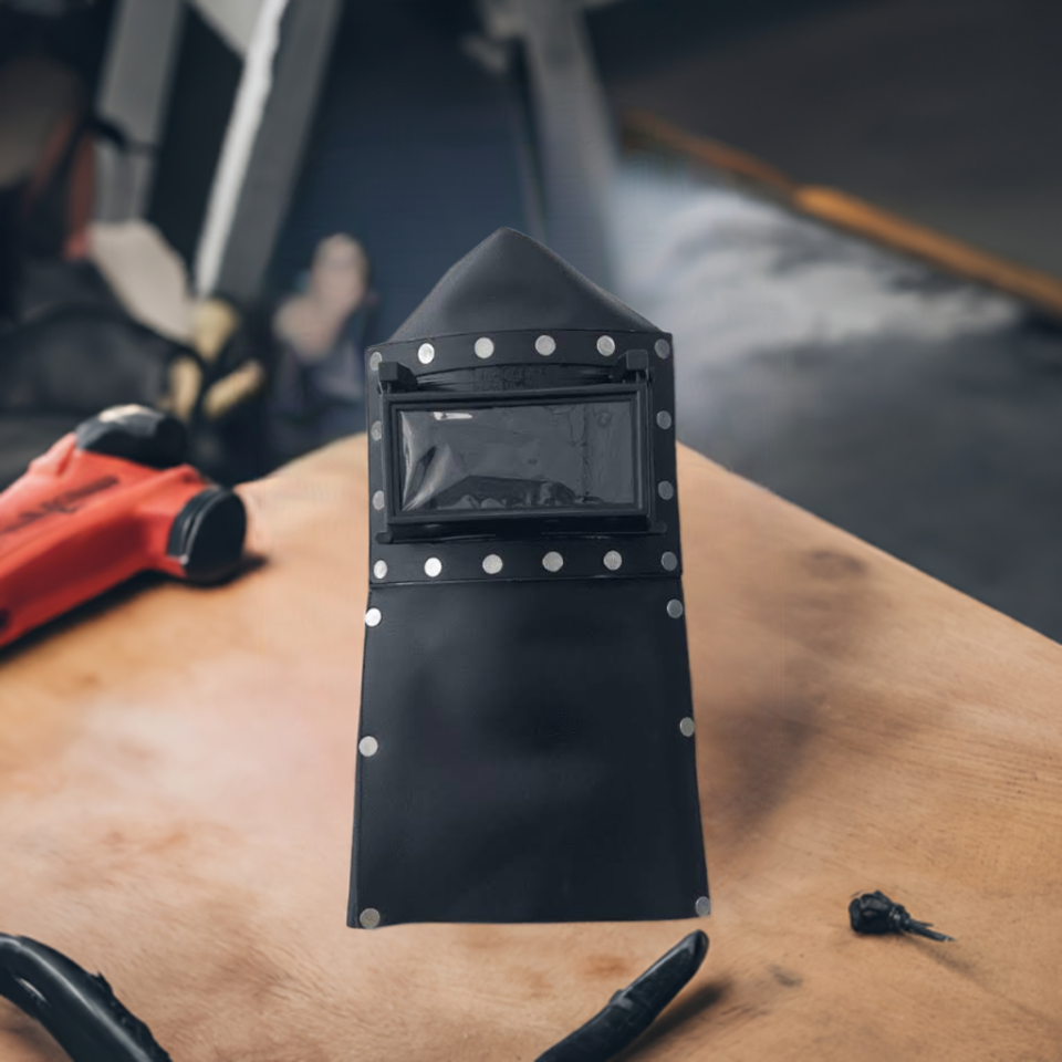 Sağdıç Deri Kapaklı Kaynakçı Baş Maskesi