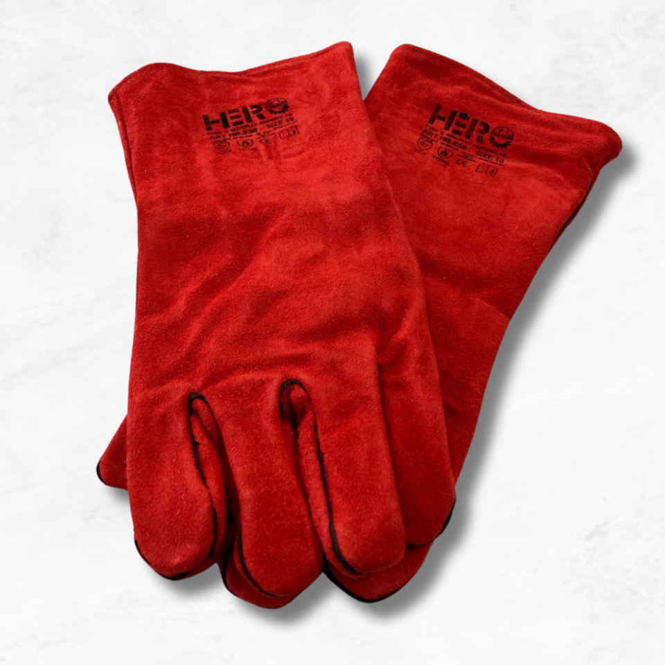 Kaynakçı Eldiveni Kırmızı No:10