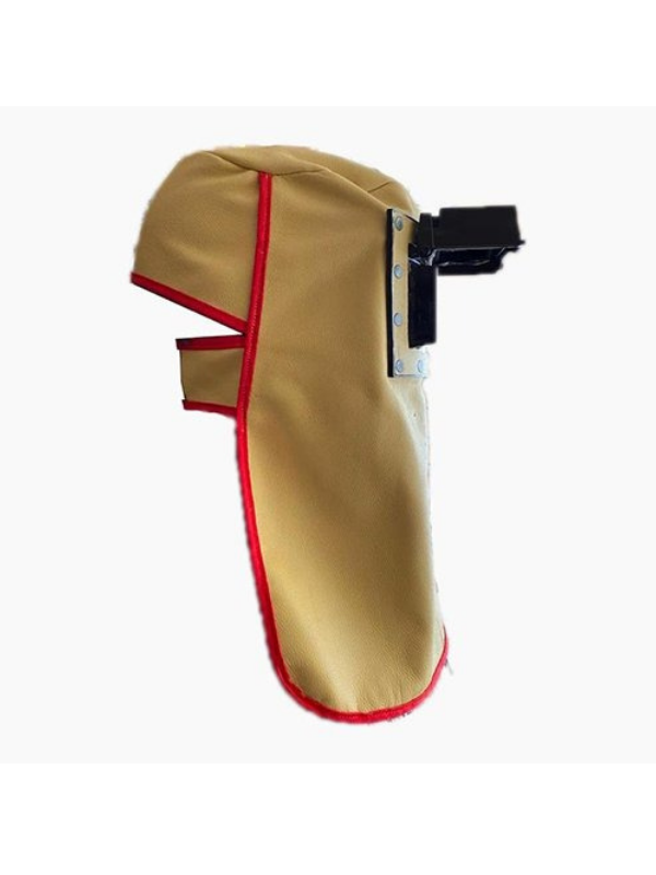 Sağdıç Deri Kapaklı Kaynakçı Maskesi Yeleli Arkası Açık