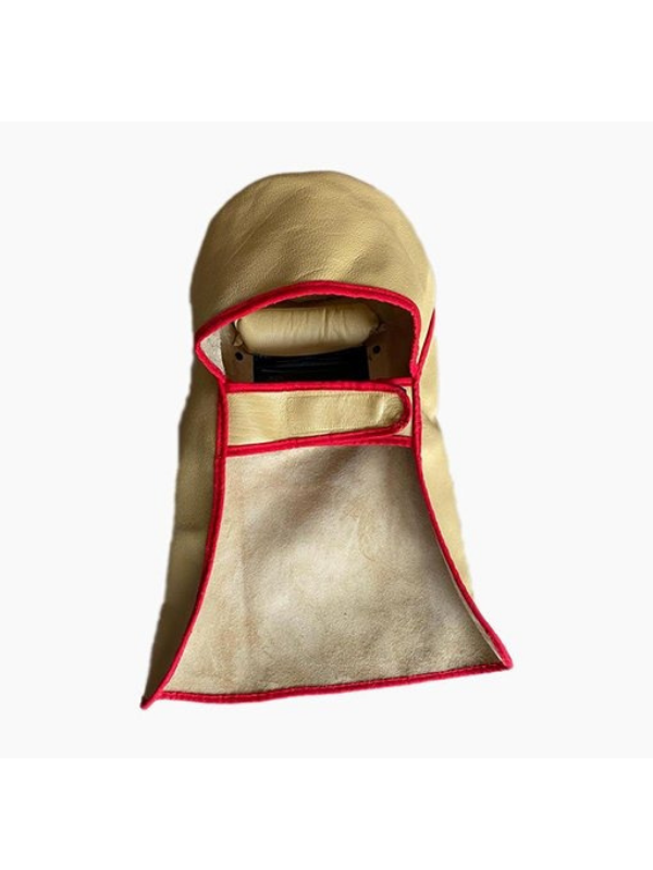 Sağdıç Deri Kapaklı Kaynakçı Maskesi Yeleli Arkası Açık
