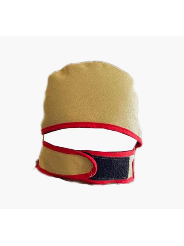 Sağdıç Deri Kapaklı Kaynakçı Maskesi Yeleli Arkası Açık