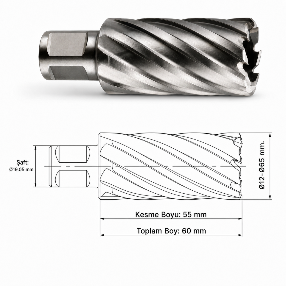 kitWeld 20x50 HSS Manyetik Matkap Ucu DNHX-40200